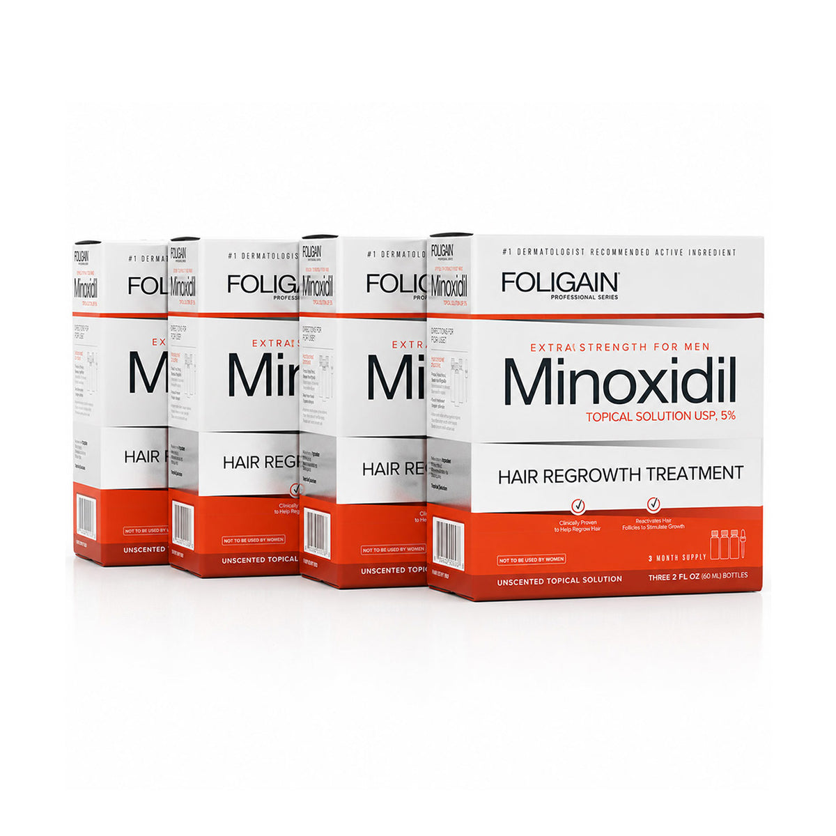 FOLIGAIN® Minoksidilas 5 % plaukų ataugos gydymas vyrams, 12 mėnesių t